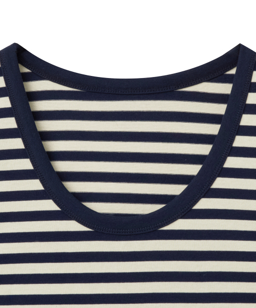 NOIRER(ノイア)の「マリンストライプスリーブレス(ネイビーアイ)(Tシャツ/カットソー・メンズ・その他・50/52)」の4枚目の写真