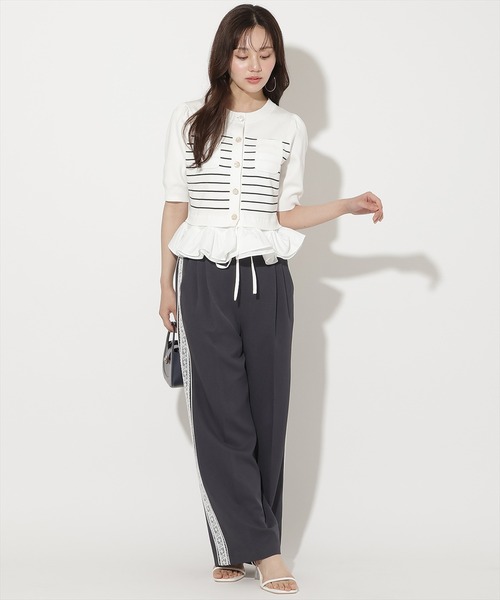 WILLSELECTION(ウィルセレクション)の「サイドレースダブルウエストツータックパンツ(その他パンツ・レディース・サックスブルー/ベージュ/ネイビー・FREE)」の11枚目の写真