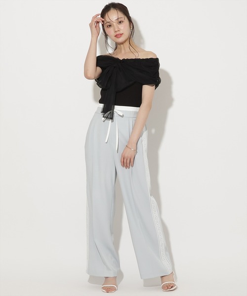 WILLSELECTION(ウィルセレクション)の「サイドレースダブルウエストツータックパンツ(その他パンツ・レディース・サックスブルー/ベージュ/ネイビー・FREE)」の18枚目の写真