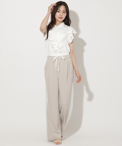 WILLSELECTION(ウィルセレクション)の「サイドレースダブルウエストツータックパンツ(その他パンツ・レディース・サックスブルー/ベージュ/ネイビー・FREE)」の22枚目の写真