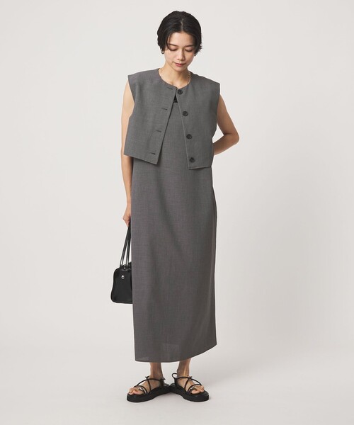 green label relaxing(グリーンレーベルリラクシング)の「マルチウェイ ワンピース(ワンピース・レディース・ブラック/ネイビー/ダークグレー・FREE)」の1枚目の写真