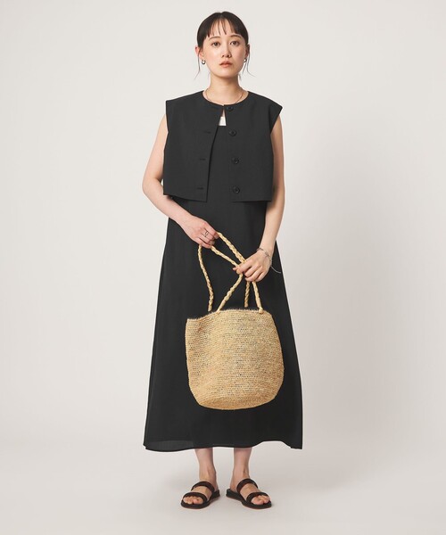 green label relaxing(グリーンレーベルリラクシング)の「マルチウェイ ワンピース(ワンピース・レディース・ブラック/ネイビー/ダークグレー・FREE)」の8枚目の写真