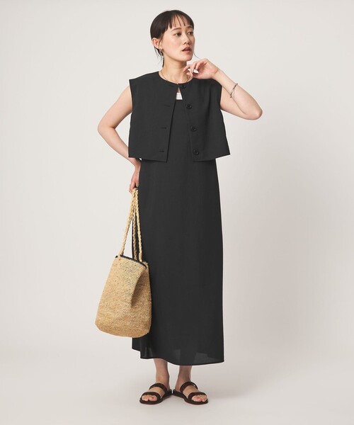 green label relaxing(グリーンレーベルリラクシング)の「マルチウェイ ワンピース(ワンピース・レディース・ブラック/ネイビー/ダークグレー・FREE)」の9枚目の写真