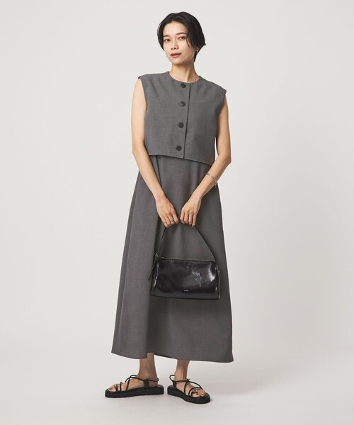 green label relaxing(グリーンレーベルリラクシング)の「マルチウェイ ワンピース(ワンピース・レディース・ブラック/ネイビー/ダークグレー・FREE)」の15枚目の写真
