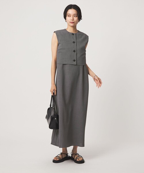 green label relaxing(グリーンレーベルリラクシング)の「マルチウェイ ワンピース(ワンピース・レディース・ブラック/ネイビー/ダークグレー・FREE)」の16枚目の写真