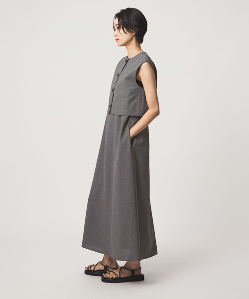 green label relaxing(グリーンレーベルリラクシング)の「マルチウェイ ワンピース(ワンピース・レディース・ブラック/ネイビー/ダークグレー・FREE)」の17枚目の写真