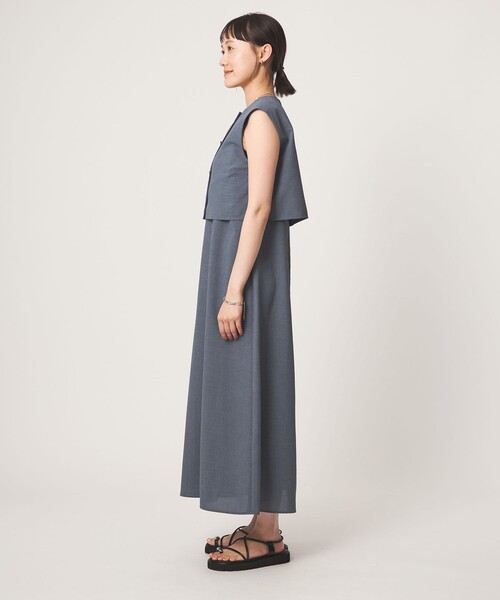 green label relaxing(グリーンレーベルリラクシング)の「マルチウェイ ワンピース(ワンピース・レディース・ブラック/ネイビー/ダークグレー・FREE)」の22枚目の写真