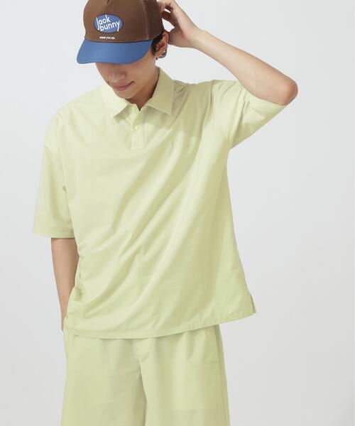 Jack Bunny!!(ジャックバニー)の「【Jack Bunny!!】HyperHelix4WAYストレッチ半袖ポロシャツ(ポロシャツ・メンズ・ベージュ/グレー・LARGE/MEDIUM/X-LARGE)」の1枚目の写真
