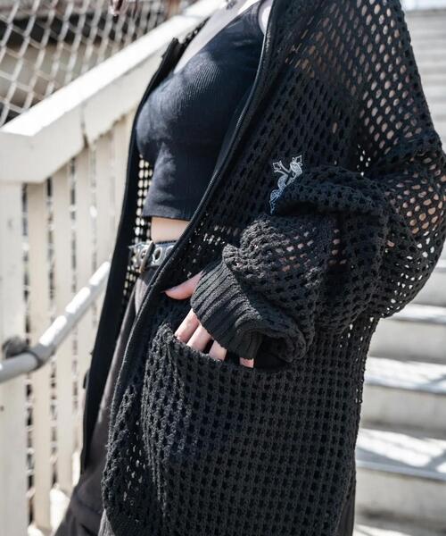 gibous(ギボス)の「gibous/ギボス/cross snake mesh parker(パーカー・レディース・ブラック・L)」の18枚目の写真