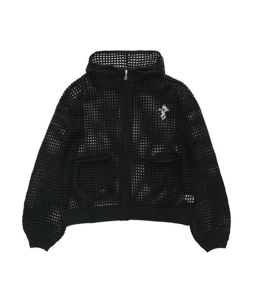 gibous(ギボス)の「gibous/ギボス/cross snake mesh parker(パーカー・レディース・ブラック・L)」の11枚目の写真