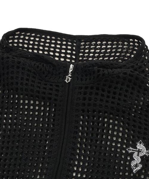 gibous(ギボス)の「gibous/ギボス/cross snake mesh parker(パーカー・レディース・ブラック・L)」の9枚目の写真