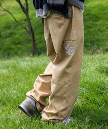 XP123スローガンバンディングコットンパンツ(BEIGE)