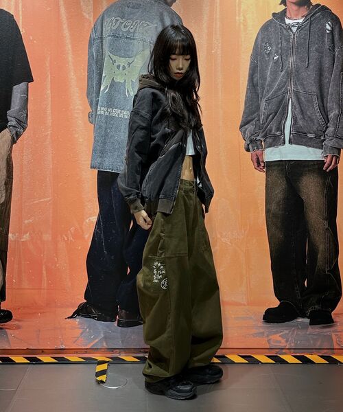 XTONZ(エクストーンズ)の「XP123スローガンバンディングコットンパンツ(BEIGE)(その他パンツ・レディース・その他・MEDIUM/LARGE)」の8枚目の写真