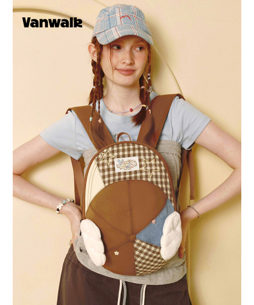 VANWALK（バンウォーク）の「Angel Backpack #2 [Brown]（メッセンジャーバッグ・レディース・ブラウン・FREE）」の2枚目の写真