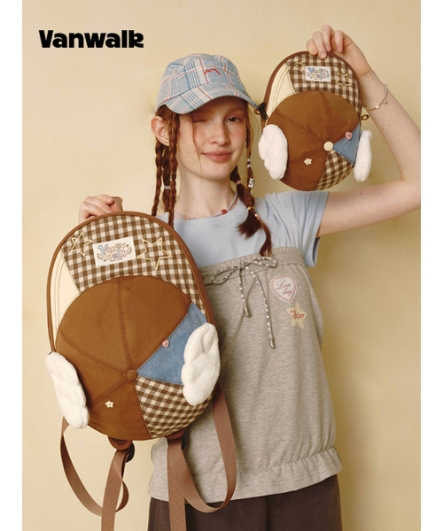 VANWALK（バンウォーク）の「Angel Backpack #2 [Brown]（メッセンジャーバッグ・レディース・ブラウン・FREE）」の4枚目の写真