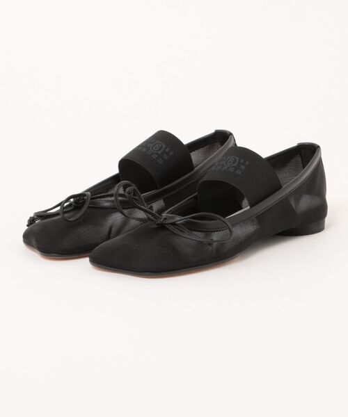 MM6 Maison Margiela ブラック バレエシューズ MM6 BALLET SHOE（バレエシューズ）｜MM6 Maison Margiela（ｴﾑｴﾑｼｯｸｽ
