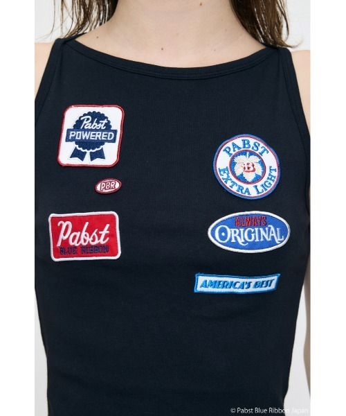 MOUSSY(マウジー)の「PABST PATCHED タンクトップ(タンクトップ・レディース・ホワイト/ブラック・FREE)」の12枚目の写真