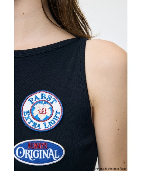 MOUSSY(マウジー)の「PABST PATCHED タンクトップ(タンクトップ・レディース・ホワイト/ブラック・FREE)」の13枚目の写真