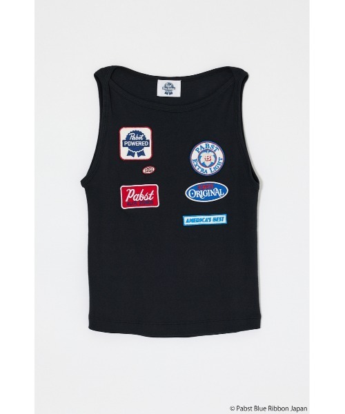MOUSSY(マウジー)の「PABST PATCHED タンクトップ(タンクトップ・レディース・ホワイト/ブラック・FREE)」の15枚目の写真