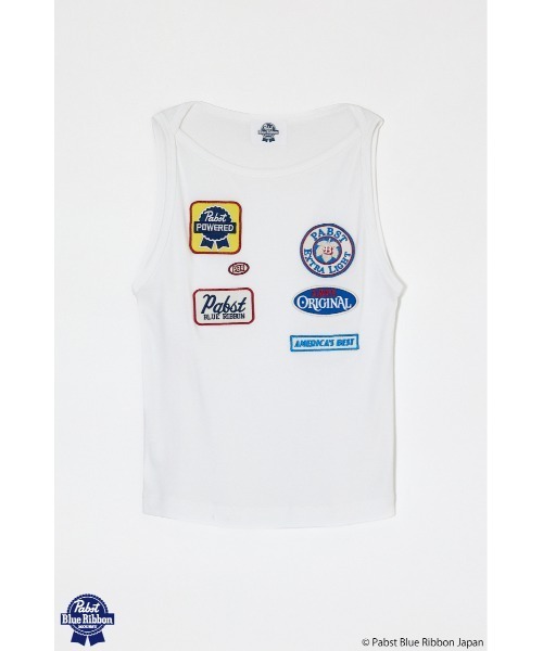MOUSSY(マウジー)の「PABST PATCHED タンクトップ(タンクトップ・レディース・ホワイト/ブラック・FREE)」の16枚目の写真