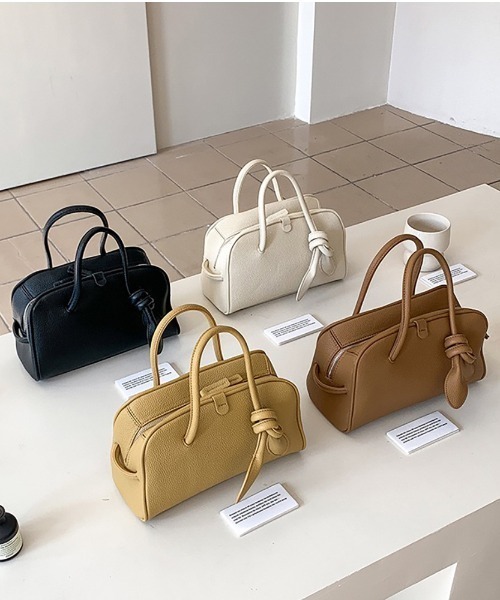 Alum'（アルム）の「ノットデザインボストンバッグ（ボストンバッグ・レディース・イエロー/アイボリー/ブラック/ブラウン・FREE）」の6枚目の写真