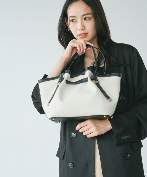 Andemiu(アンデミュウ)の「キャンバスレザートート1043134(ハンドバッグ・レディース・ブラック系その他/ブラウン系その他・FREE)」の4枚目の写真