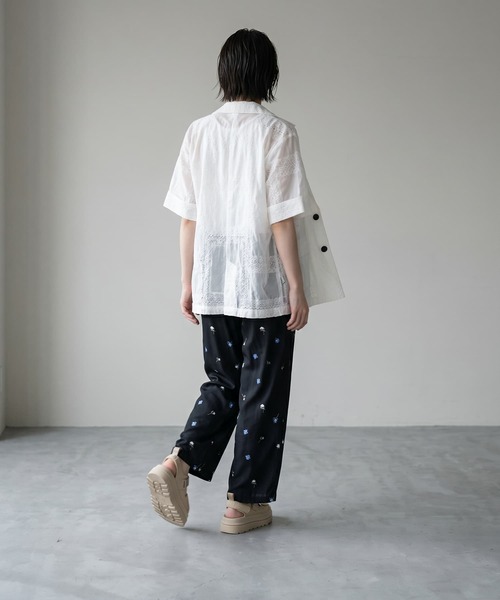 STYLE DELI(スタイルデリ)の「【BLK001】パッチワークシアーレーステーラードジャケット(テーラードジャケット・レディース・オフホワイト/ブラック・FREE)」の15枚目の写真