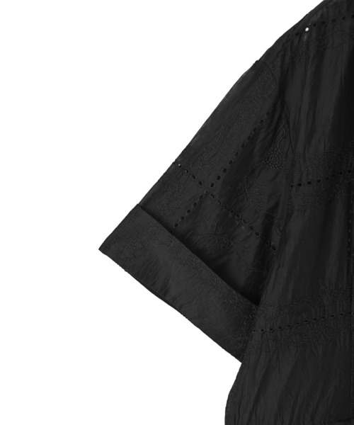 STYLE DELI(スタイルデリ)の「【BLK001】パッチワークシアーレーステーラードジャケット(テーラードジャケット・レディース・オフホワイト/ブラック・FREE)」の9枚目の写真