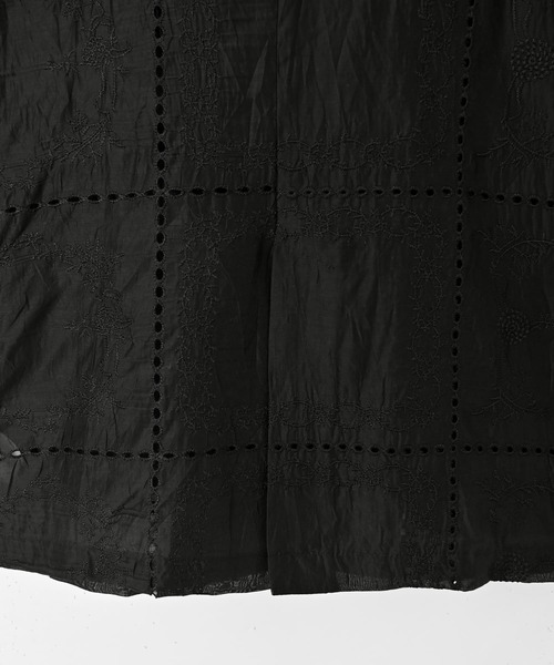 STYLE DELI(スタイルデリ)の「【BLK001】パッチワークシアーレーステーラードジャケット(テーラードジャケット・レディース・オフホワイト/ブラック・FREE)」の4枚目の写真