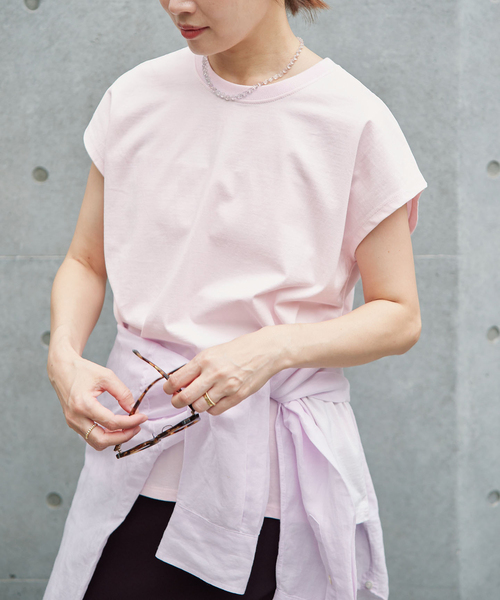 IENA（イエナ）の「《追加9/新色あり》ラウンドテールプルオーバー（Tシャツ/カットソー・レディース・ブラック/ホワイト/ピンク・FREE）」の3枚目の写真