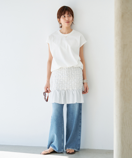 IENA（イエナ）の「《追加9/新色あり》ラウンドテールプルオーバー（Tシャツ/カットソー・レディース・ブラック/ホワイト/ピンク・FREE）」の4枚目の写真