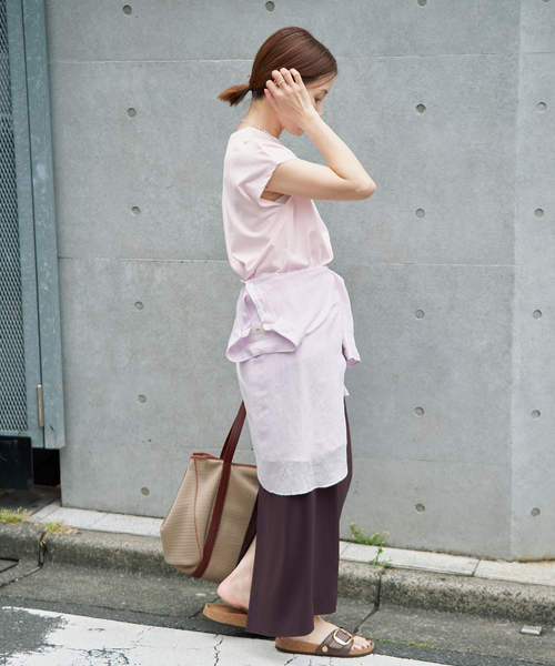 IENA（イエナ）の「《追加9/新色あり》ラウンドテールプルオーバー（Tシャツ/カットソー・レディース・ブラック/ホワイト/ピンク・FREE）」の15枚目の写真