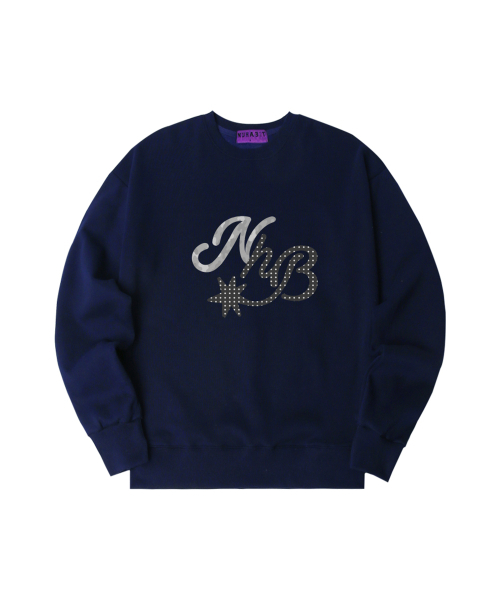 NUHABIT（ニューハビット）の「N/H NHB DOT オーバーサイズ 裏起毛 スウェット (GOM4-6NH1374)（スウェット・メンズ・ネイビー/ホワイト/ブラック/ライトグレー/アッシュグレー/アイボリー・MEDIUM/LARGE/X-LARGE）」の8枚目の写真