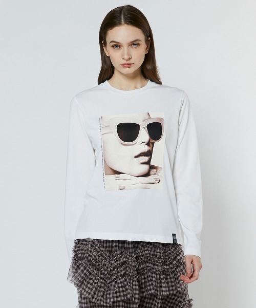 DOUBLE STANDARD CLOTHING(ダブルスタンダードクロージング)の「ヴィンテージレアルツイスト フォトロンT(Tシャツ/カットソー・レディース・ブラック/オフホワイト・FREE)」の1枚目の写真