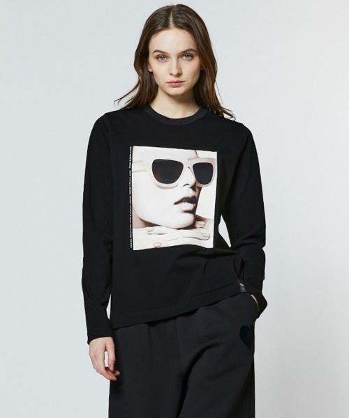 DOUBLE STANDARD CLOTHING(ダブルスタンダードクロージング)の「ヴィンテージレアルツイスト フォトロンT(Tシャツ/カットソー・レディース・ブラック/オフホワイト・FREE)」の2枚目の写真