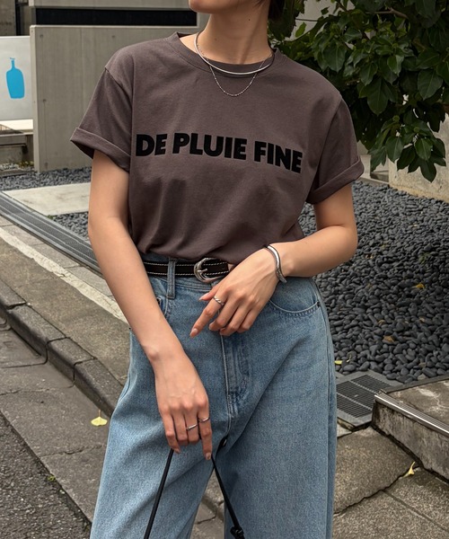 COLLAGE GALLARDAGALANTE(コラージュガリャルダガランテ)の「大人映えフロッキーロゴTシャツ/ZOZO限定(Tシャツ/カットソー・レディース・ホワイト/チャコールグレー・FREE)」の14枚目の写真