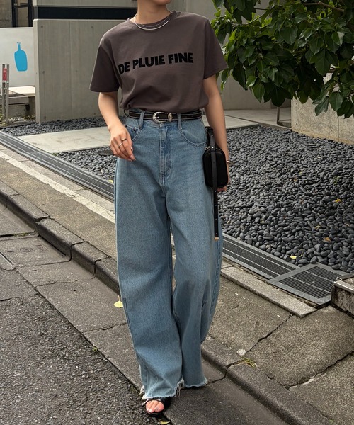 COLLAGE GALLARDAGALANTE(コラージュガリャルダガランテ)の「大人映えフロッキーロゴTシャツ/ZOZO限定(Tシャツ/カットソー・レディース・ホワイト/チャコールグレー・FREE)」の18枚目の写真
