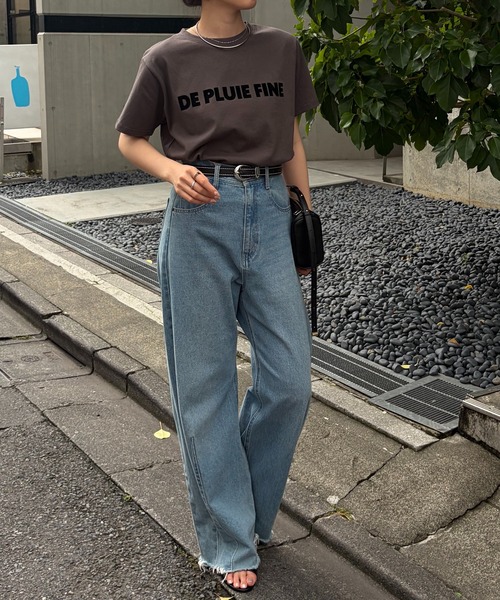 COLLAGE GALLARDAGALANTE(コラージュガリャルダガランテ)の「大人映えフロッキーロゴTシャツ/ZOZO限定(Tシャツ/カットソー・レディース・ホワイト/チャコールグレー・FREE)」の19枚目の写真