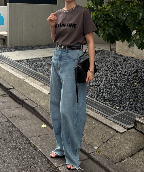 COLLAGE GALLARDAGALANTE(コラージュガリャルダガランテ)の「大人映えフロッキーロゴTシャツ/ZOZO限定(Tシャツ/カットソー・レディース・ホワイト/チャコールグレー・FREE)」の22枚目の写真