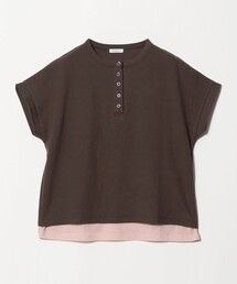 リブ フェイクレイヤード ヘンリーネックTシャツ  ＜A DAY IN THE LIFE＞