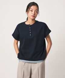 リブ フェイクレイヤード ヘンリーネックTシャツ <A DAY IN THE LIFE>