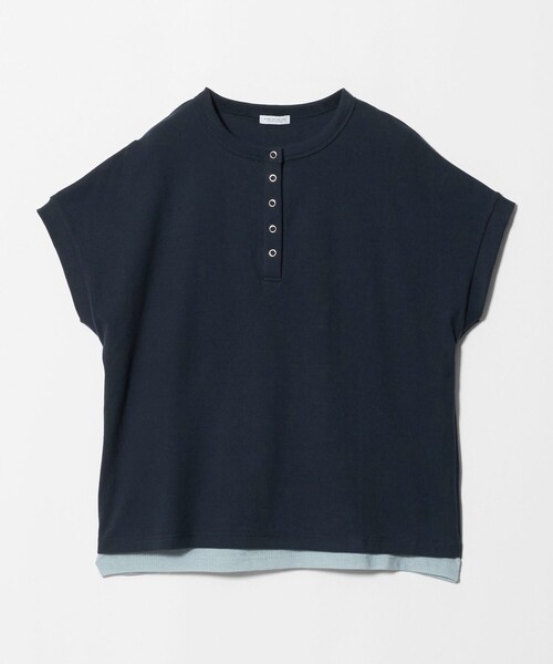 A DAY IN THE LIFE UNITED ARROWS(アデイインザライフユナイテッドアローズ)の「リブ フェイクレイヤード ヘンリーネックTシャツ <A DAY IN THE LIFE>(Tシャツ/カットソー・レディース・ネイビー/ライトグレー/ダークブラウン・FREE)」の11枚目の写真