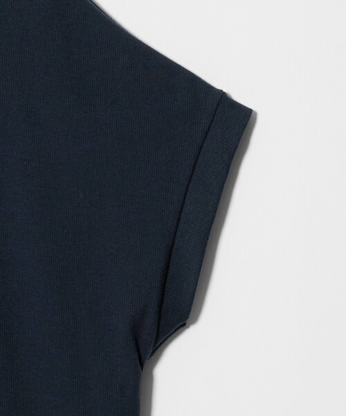 A DAY IN THE LIFE UNITED ARROWS(アデイインザライフユナイテッドアローズ)の「リブ フェイクレイヤード ヘンリーネックTシャツ <A DAY IN THE LIFE>(Tシャツ/カットソー・レディース・ネイビー/ライトグレー/ダークブラウン・FREE)」の14枚目の写真