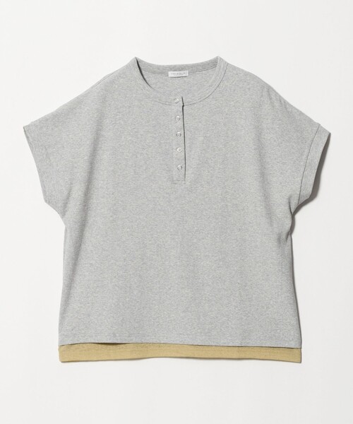 A DAY IN THE LIFE UNITED ARROWS(アデイインザライフユナイテッドアローズ)の「リブ フェイクレイヤード ヘンリーネックTシャツ <A DAY IN THE LIFE>(Tシャツ/カットソー・レディース・ネイビー/ライトグレー/ダークブラウン・FREE)」の18枚目の写真