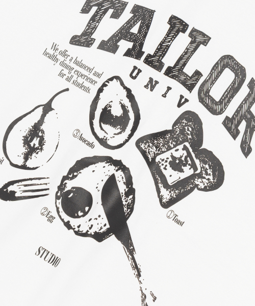 TAILOR STUDIO(テーラースタジオ)の「テイラー ユニブ グラフィックTシャツ (ホワイト)(Tシャツ/カットソー・レディース・その他・FREE)」の4枚目の写真