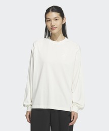エッセンシャルズ プラス スリー ストライプス ルーズ フィット 長袖 Tシャツ / ロンT / アディダス adidas