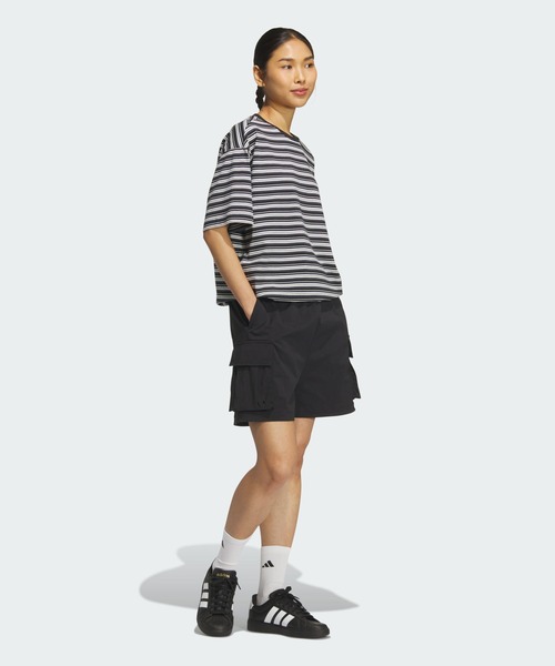 adidas（アディダス）の「スタジアム クローム ルーズフィット ウーブン カーゴ ショーツ / ハーフパンツ / アディダス adidas（その他パンツ・レディース・ブラック・XX-LARGE/LARGE/MEDIUM/SMALL/X-LARGE）」の3枚目の写真