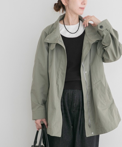 ITEMS URBANRESEARCH（アイテムズ アーバンリサーチ）の「テントラインハーフコート（その他アウター・レディース・ベージュ系その他/グリーン系その他・FREE）」の17枚目の写真