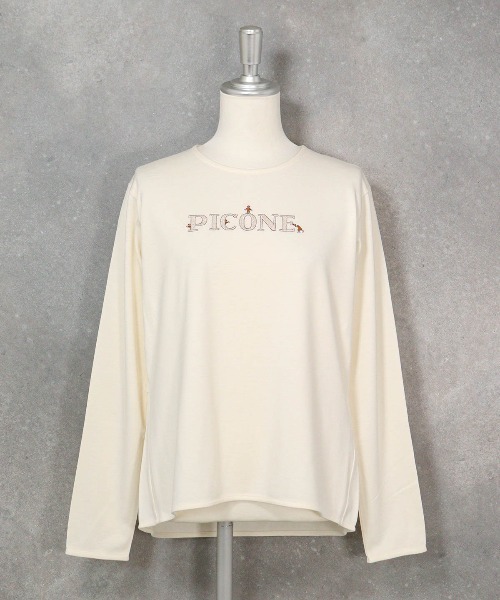 STUDIO PICONE(スタジオピッコーネ)の「レーヨン混ラメ刺繍プルオーバー(Tシャツ/カットソー・レディース・ピンク/ブラック/ブラウン/ホワイト・LL/M/L)」の19枚目の写真