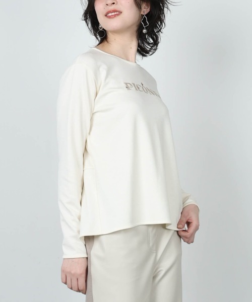 STUDIO PICONE(スタジオピッコーネ)の「レーヨン混ラメ刺繍プルオーバー(Tシャツ/カットソー・レディース・ピンク/ブラック/ブラウン/ホワイト・LL/M/L)」の8枚目の写真